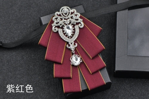 Rhinestone Bow Tie - The Well Being The Well Being Fuchsia / CN Ludovick-TMB Rhinestone Bow Tie