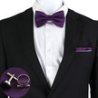 Solid Color Bow Tie Set - The Well Being The Well Being SET5-2 Ludovick-TMB Solid Color Bow Tie Set