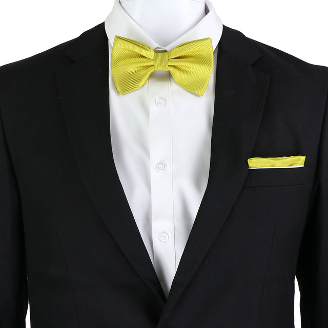 Solid Color Bow Tie Set - The Well Being The Well Being SET9-1 Ludovick-TMB Solid Color Bow Tie Set