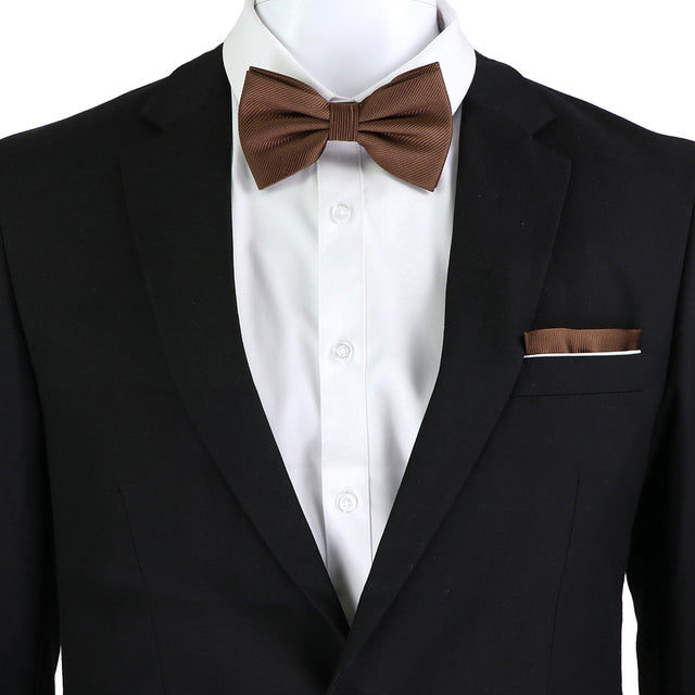 Solid Color Bow Tie Set - The Well Being The Well Being SET11-1 Ludovick-TMB Solid Color Bow Tie Set