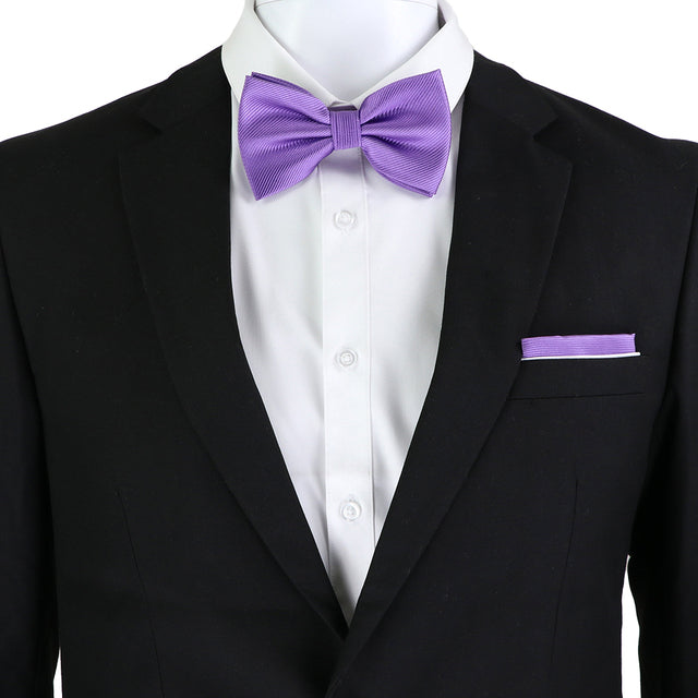 Solid Color Bow Tie Set - The Well Being The Well Being SET13-1 Ludovick-TMB Solid Color Bow Tie Set