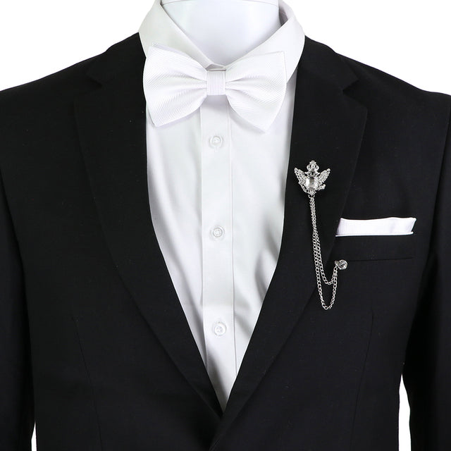 Solid Color Bow Tie Set - The Well Being The Well Being SET16-4 Ludovick-TMB Solid Color Bow Tie Set