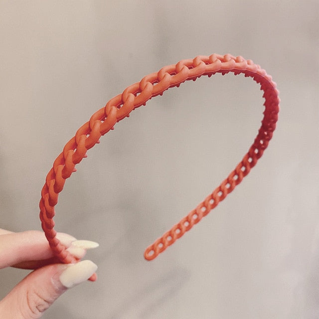 Morandi Color Hair Hoop Female All-Match Press Hair Head Buckle Headband Girl Frosted Serrated Hair Accessories - The Well Being The Well Being Size fits all / Headband Z11-37 / CA Ludovick-TMB Morandi Color Hair Hoop Female All-Match Press Hair Head Buckle Headband Girl Frosted Serrated Hair Accessories