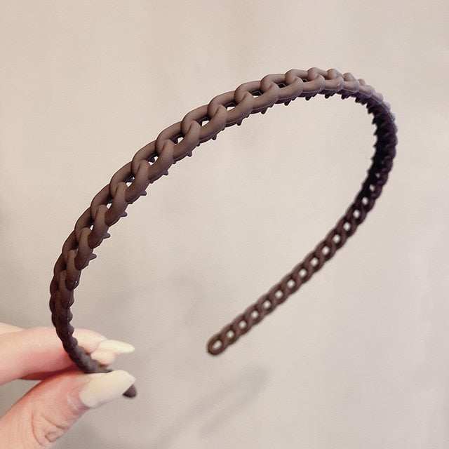 Morandi Color Hair Hoop Female All-Match Press Hair Head Buckle Headband Girl Frosted Serrated Hair Accessories - The Well Being The Well Being Size fits all / Headband Z11-40 / CA Ludovick-TMB Morandi Color Hair Hoop Female All-Match Press Hair Head Buckle Headband Girl Frosted Serrated Hair Accessories
