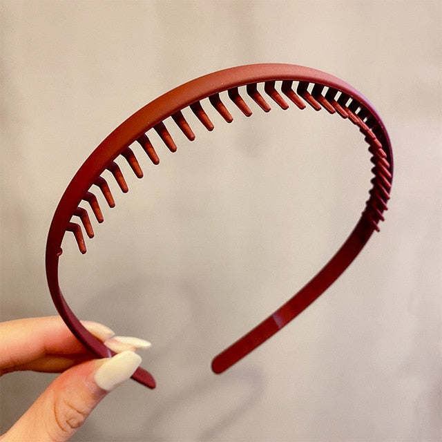 Morandi Color Hair Hoop Female All-Match Press Hair Head Buckle Headband Girl Frosted Serrated Hair Accessories - The Well Being The Well Being Size fits all / Headband Z11-8 / CA Ludovick-TMB Morandi Color Hair Hoop Female All-Match Press Hair Head Buckle Headband Girl Frosted Serrated Hair Accessories