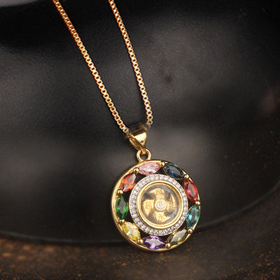 Rotatable Windmill Pendant Necklace - The Well Being The Well Being Style 23 / UK / 50cm Ludovick-TMB Rotatable Windmill Pendant Necklace