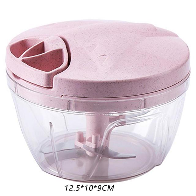Multifunction Garlic Chopper High Speedy Chopper Vegetable Cutter Fruit Twist Shredder Manual Meat Grinder Garlic Crusher - The Well Being The Well Being China / Pink 200004889 Ludovick-TMB Multifunction Garlic Chopper High Speedy Chopper Vegetable Cutter Fruit Twist Shredder Manual Meat Grinder Garlic Crusher