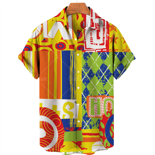 Men Hawaiian Shirts - The Well Being The Well Being XWY-ADTY-03 / European size-5XL Ludovick-TMB Men Hawaiian Shirts