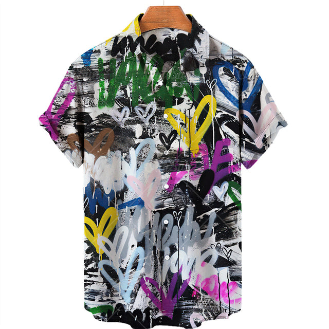 Men Hawaiian Shirts - The Well Being The Well Being XWY-ADTY-08 / European size-5XL Ludovick-TMB Men Hawaiian Shirts