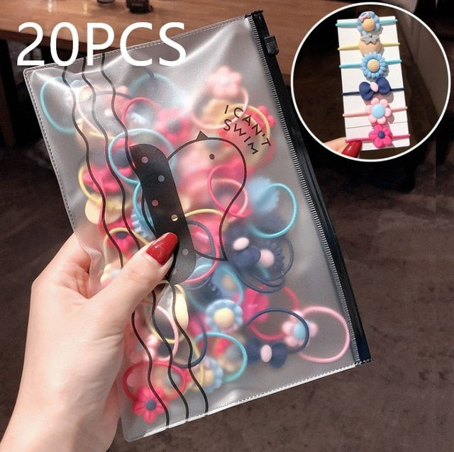 High-Quality Elastic Nylon Hair Bands For Girls Colorful Rubber Band Kids Hair Accessories Headdress Hair Ties - The Well Being The Well Being A4 20PCS Ludovick-TMB High-Quality Elastic Nylon Hair Bands For Girls Colorful Rubber Band Kids Hair Accessories Headdress Hair Ties