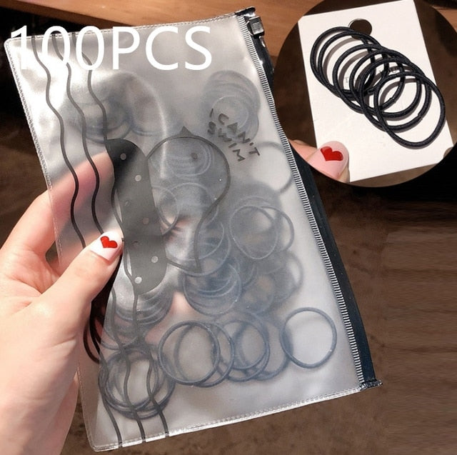 High-Quality Elastic Nylon Hair Bands For Girls Colorful Rubber Band Kids Hair Accessories Headdress Hair Ties - The Well Being The Well Being W3 100PCS Ludovick-TMB High-Quality Elastic Nylon Hair Bands For Girls Colorful Rubber Band Kids Hair Accessories Headdress Hair Ties