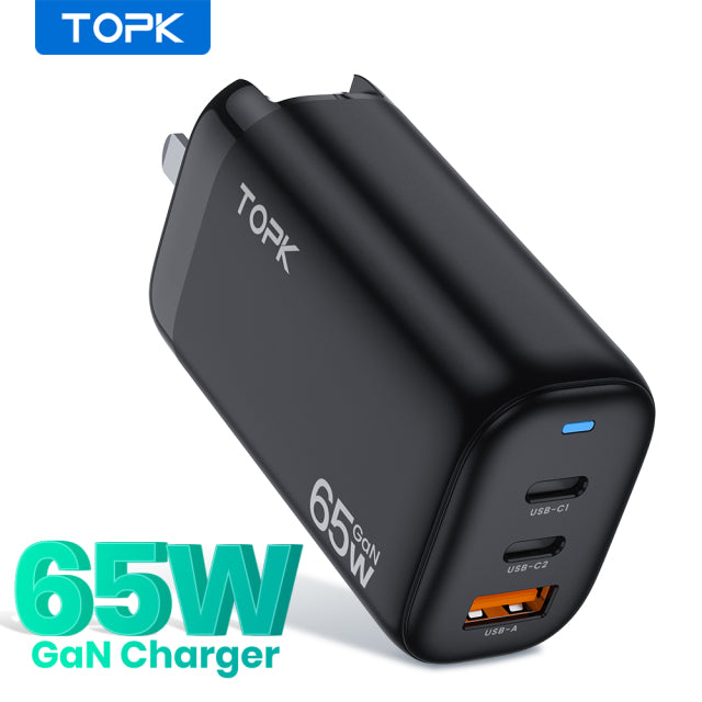 USB Phone Charger for iPhone PD Fast Charge - The Well Being The Well Being France / US Black 65W PD Ludovick-TMB USB Phone Charger for iPhone PD Fast Charge