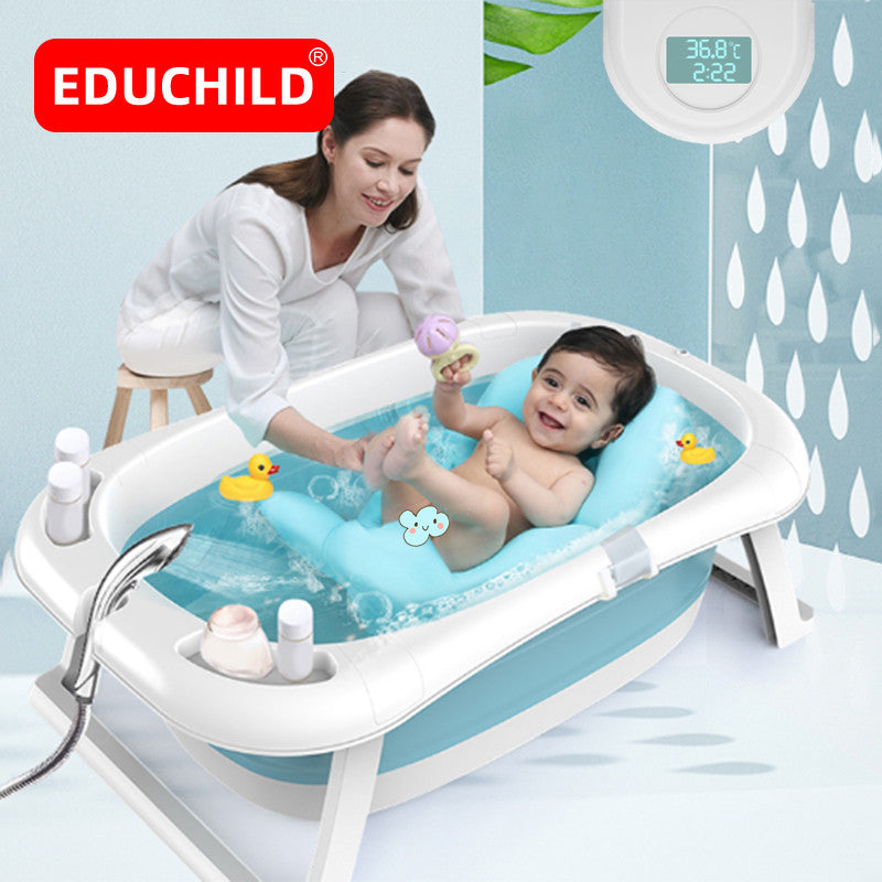 Folding Baby Bath Tub Eco-friendly Smart Bath Bucket Large Bidet Kid - The Well Being The Well Being Ludovick-TMB Folding Baby Bath Tub Eco-friendly Smart Bath Bucket Large Bidet Kid