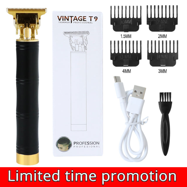 Hair Cutting Machine Trimmer Clipper Electric Shaver Barber Shaving Professional Vintage T9 Razor Mustache Finishing - The Well Being The Well Being Black Bamboo Ludovick-TMB Hair Cutting Machine Trimmer Clipper Electric Shaver Barber Shaving Professional Vintage T9 Razor Mustache Finishing